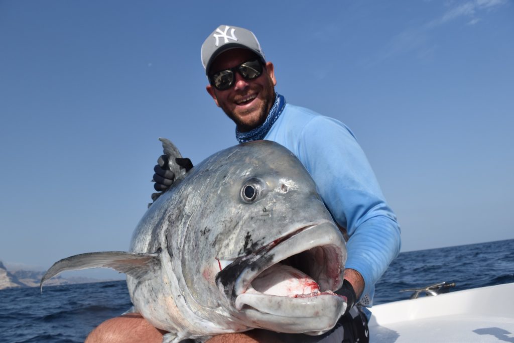 Authors - Allistair with a huge GT caught in Oman